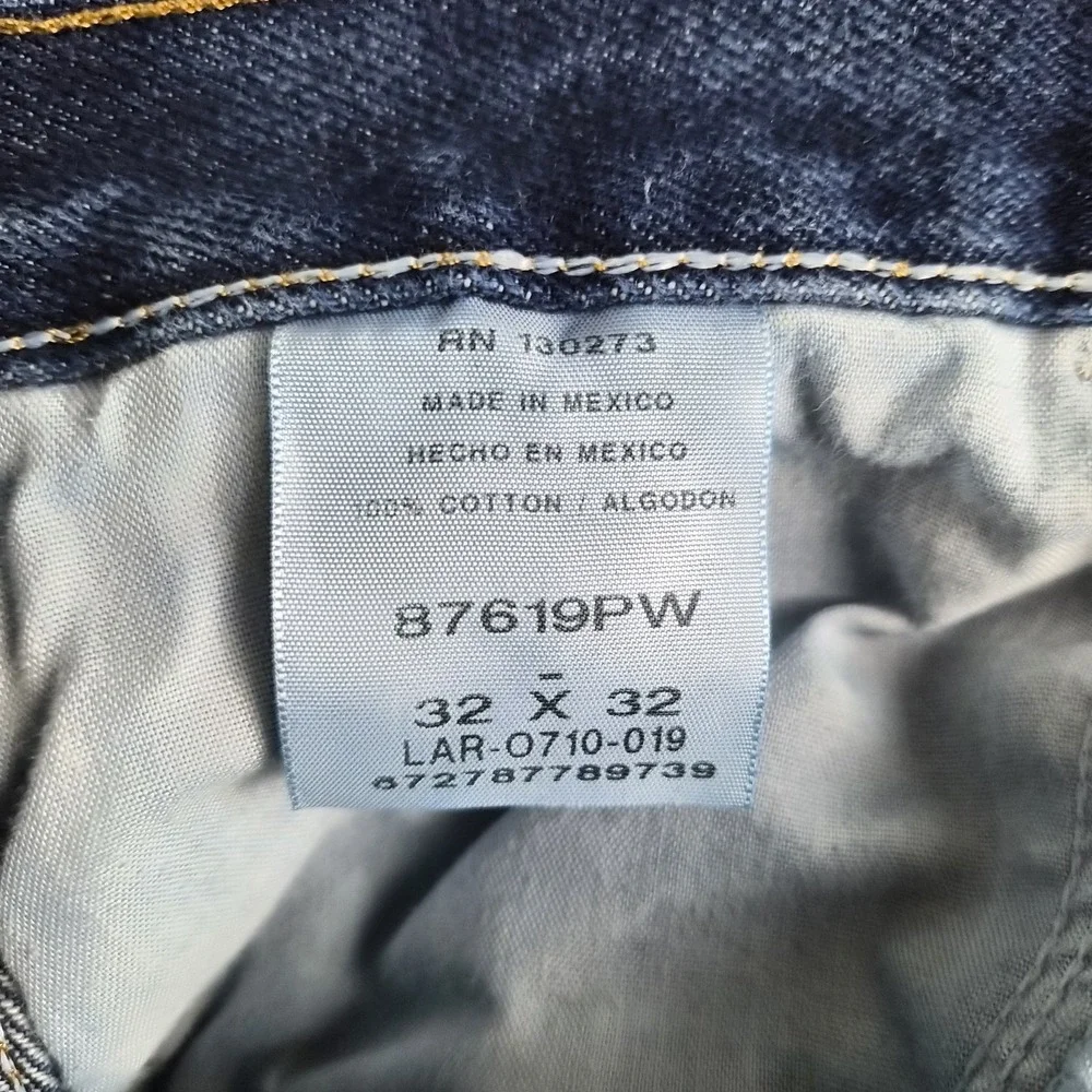 Vintage Rustler Jeans‎ Mens 32x32 Blue Denim Straight Leg Dark Wash 100% Cotton
